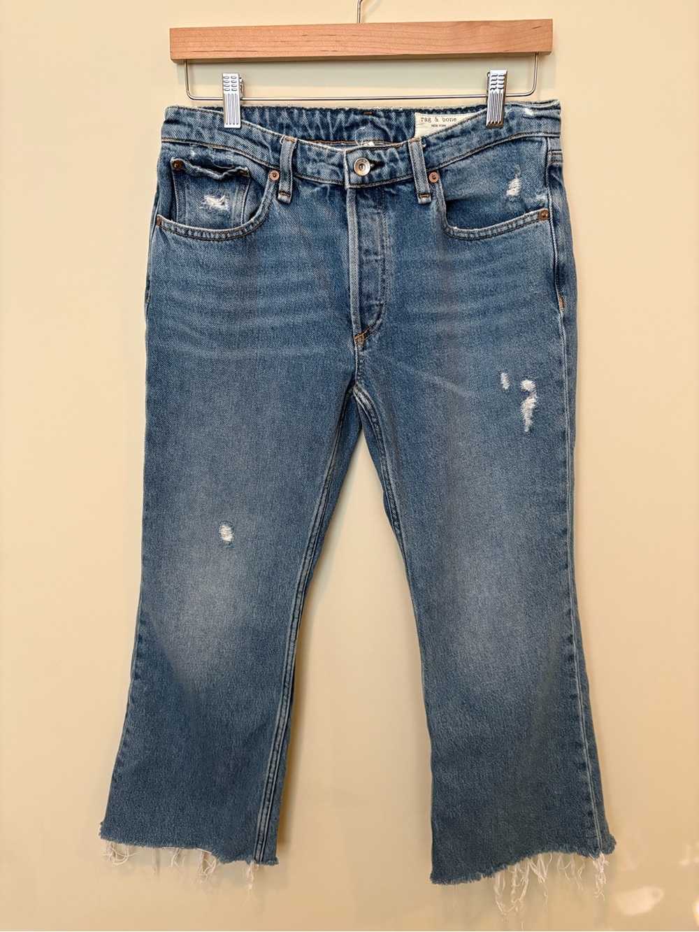 rag & bone Rosa Mid-Rise Cropped Flare